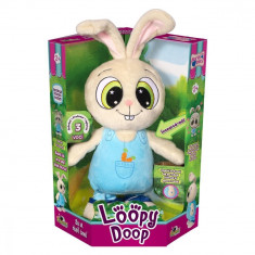 Jucarie De Plus Interactiva Iepurasul Loopy Doop Noriel Pets Alb / Albastru 33530341