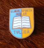 Insigna Clubul Sportiv Scolar Tulcea Rara