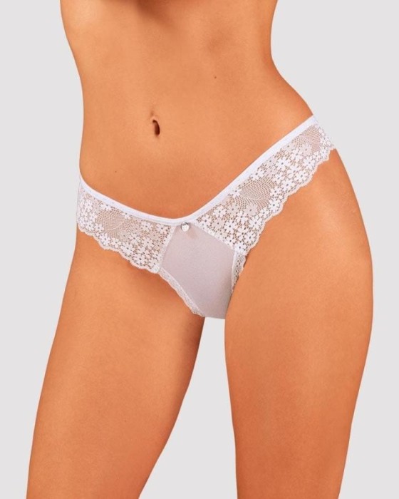 Chilotei Sexy Cu Dantela Heavenlly, Alb, M/L