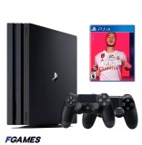 Consola Sony Playstation 4 Pro Ps4 1tb + Doua Controllere + Fifa 20 PlayStation 4, Second-Hand