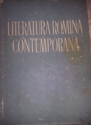 LITERATURA ROMANA CONTEMPORANA,1962,interior stare FOARTE BUNA,T.GRATUIT foto