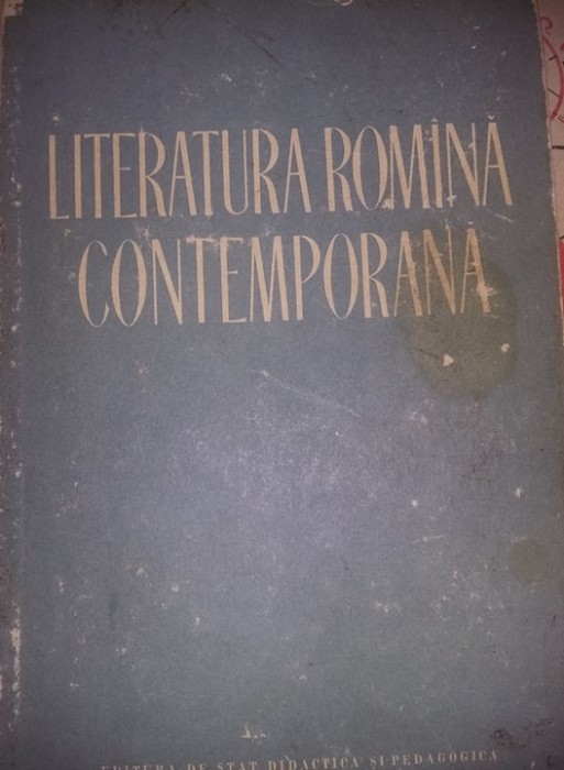 LITERATURA ROMANA CONTEMPORANA,1962,interior stare FOARTE BUNA,T.GRATUIT