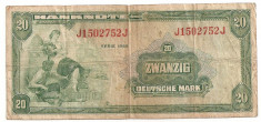 GERMANIA 20 Mark SERIE 1948 VF foto