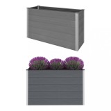 Gossi strat inaltat de gradina, gri, 150 x 50 x 91 cm, wpc