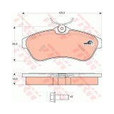 Set placute frana Trw GDB1496, parte montare : Punte fata