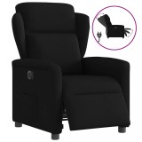 vidaXL Fotoliu rabatabil electric, negru, material textil