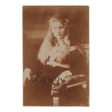 Principesa Maria - Mignon, fotografie tip carte poștală, semnată olograf, atelier Mandy