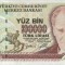 TURCIA █ bancnota █ 100000 Lira █ L. 1970 (1997) █ P-206 █ UNC █ necirculata