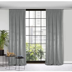 Set doua draperii catifea, gri deschis