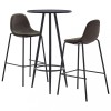 VidaXL Set mobilier de bar, 3 piese, gri &icirc;nchis, material textil 3051125