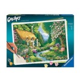 Cumpara ieftin Kit pictura pe numere Ravensburger - Casuta pe malul raului