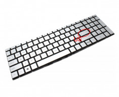 Tastatura Laptop HP 15-dw2000nq Hp Argintie Layout US fara iluminare foto