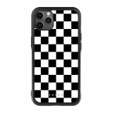 Husa iPhone 11 Pro Max - Skino Squared, alb - negru