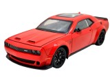 Macheta Auto Dodge Challenger SRT Hellcat Rosu 1:24 Metal Die-Cast cu Lumini si Sunete