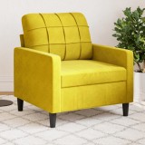 VidaXL Canapea de o persoană, galben, 60 cm, catifea