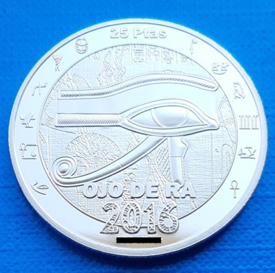 Sahara Occidentala 25 Peseta 2016 Ochiul lui Ra UNC 40mm foto