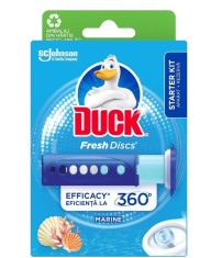 Odorizant toaleta DUCK Fresh Discs Marine, 12 discuri