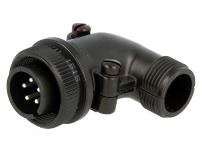 Conector Circular Aluminiu Negru 14S-5P foto