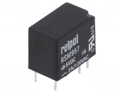 Releu electromagnetic SPDT 5VDC 2A 120VAC RSM957 foto