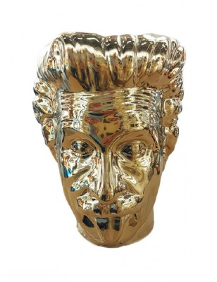 Vaza decorativa, Bust barbat, Auriu, 17 cm, 356322DV foto