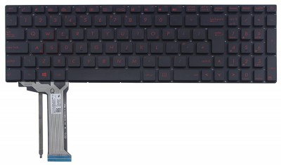 Tastatura Laptop, Asus, ROG GL552, GL552V, GL552VX, GL552VL, GL552J, GL552JX, enter mare, layout UK foto