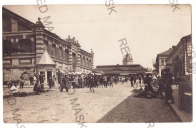 5407 - TURNU-SEVERIN, Market, Romania - old postcard, real Photo - unused foto