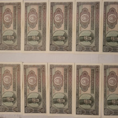 Bancnote 25 lei 1966 noi serii consecutive vintage