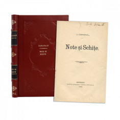 I. L. Caragiale, Note și Schițe, ediția I, 1892