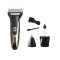 Aparat de tuns ProGemei, 3 in 1, Atasament par, barba si nas, Fara fir, Lame Otel, Auriu
