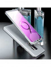 Husa 360 grade, Samsung S9 Plus, argintie, 2 componente de imbinare, policarbonat foto