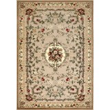 Covor Model Lotos 1525-110, Marime 60 x 110 cm, Bej, Crem, Inaltime Fir 8 mm, Antialergic, Polipropilena, Living, Dormitor, Sufragerie, Birou