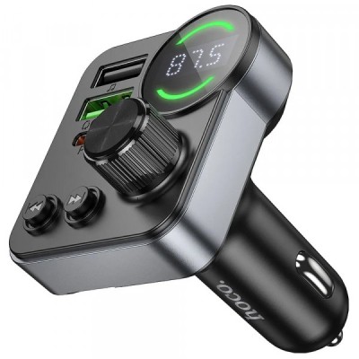 Modulator FM Bluetooth HOCO E86, 2 x USB-A - 1 x USB-C - 1 x microSD foto