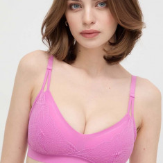 Chantelle sutien SOFT STRETCH culoarea roz, dantela, neted