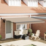 vidaXL Cortina Retractabilă Bej 400 &times; 300 cm Poliester și Aluminiu 3330617