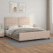 Cadru de pat cu tablie, cappuccino, 180x200 cm, piele ecologica GartenMobel Dekor