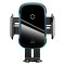 Baseus Smart Smart suport de telefon electric pentru mașină și &icirc;ncărcător rapid wireless Qi 15W - negru (WXHW03-01)