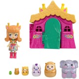 Set de joaca EnchanTimals, Secret Besties, Griselda Giraffe cu cortul, Mattel