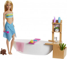 Barbie Set Cu Papusa O Baie Relaxanta foto