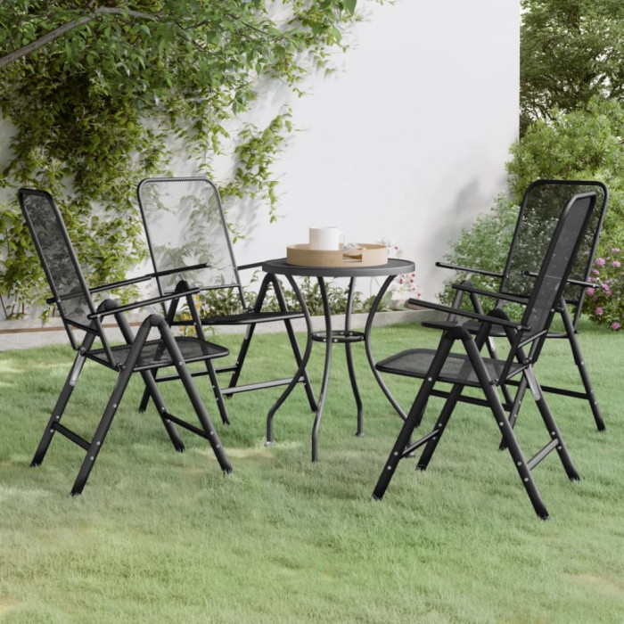 Set mobilier gradina 5 piese antracit plasa metalica expandata GartenMobel Dekor