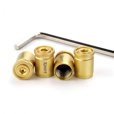 Set capacele valva auto, cilindrice, universale, anti furt, aurii foto