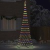 VidaXL Brad de Crăciun LED Multicolour 138.5 x 138.5 x 399 cm Metal 42018794