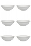 Set boluri supa, 6 piese, 650 ml, Portelan, Alb