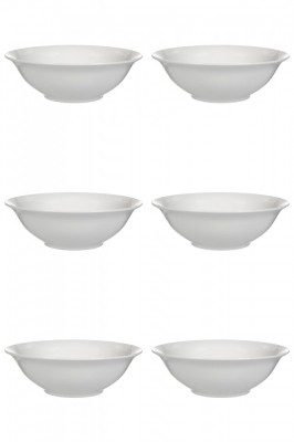 Set boluri supa, 6 piese, 650 ml, Portelan, Alb foto