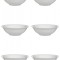 Set boluri supa, 6 piese, 650 ml, Portelan, Alb