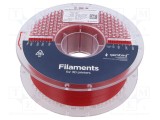 Filament PET-G 1,75mm roşie 1kg High Speed GEMBIRD
