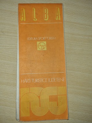 pliant si harta judetul alba - anii &amp;#039;70 - dimensiuni 66 / 48 foto