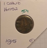 504 Netherlands Olanda 1 Cent 1915, KM#152
