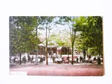 Rară! Brăila carte poștală circulată 1914:Bufetul din Grădina Monument,cel mai mic preț