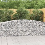 VidaXL Coșuri gabion arcuite 5 buc, 400x50x80/100 cm, fier galvanizat