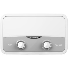 Incalzitor instant electric pentru apa Ariston AURES SLIM FLOW, Instalare single-point, Buton reglare debit, Protectie electrica IP25, Termostat cu si